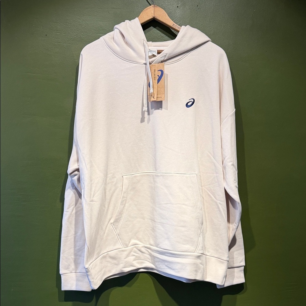 Asics Cream Hoodie with Logo